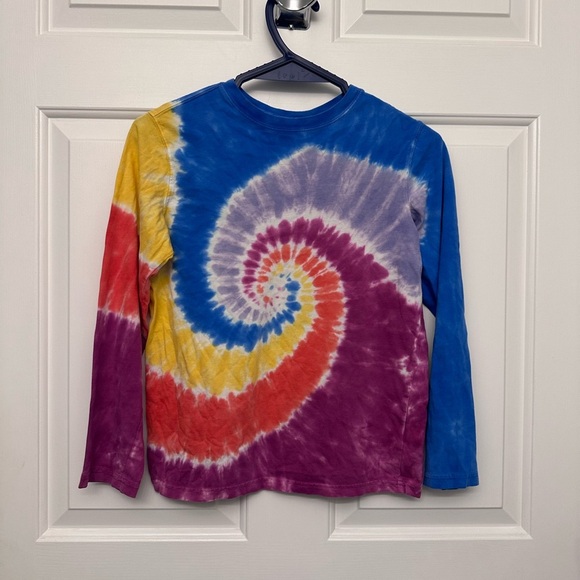 Land’s End Tie-Dye Kids Long Sleeve T-shirt 10-12 - Picture 1 of 3